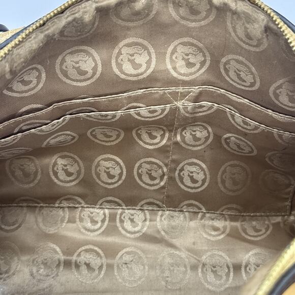 Spartina Tan Leather Handbag w/Leopard Print Handle/Accents-Great Used Condition - Picture 10 of 13